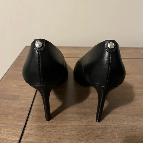 Michael Kors Black Leather Stiletto Heels - Picture 4 of 6